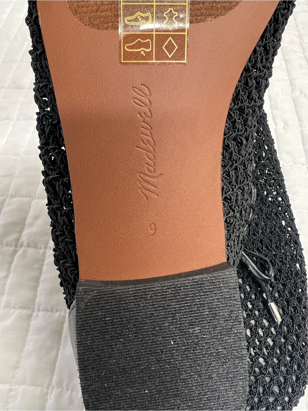 Madewell The Mylie Ballet Flat in True Black Size 9 NWOB - Picture 10 of 10